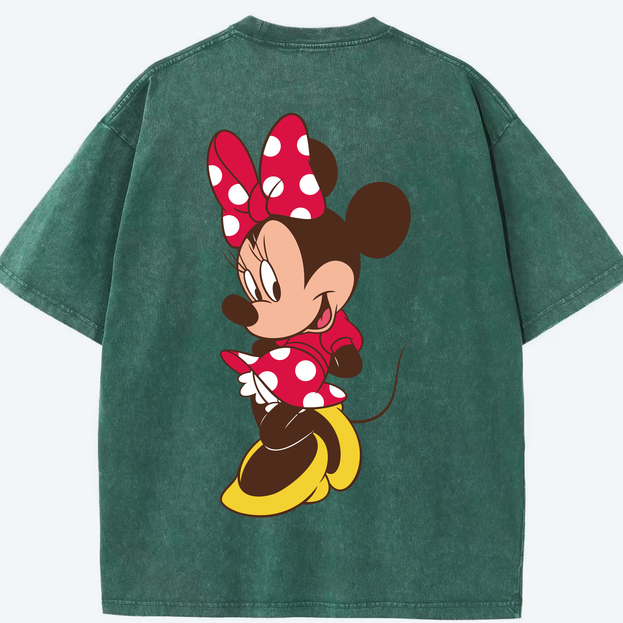 （画像用） ミッキーマウス Mickey Mouse 綿100% ヴィンテージ風 半袖Tシャツ（背面プリント）